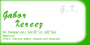 gabor kerecz business card